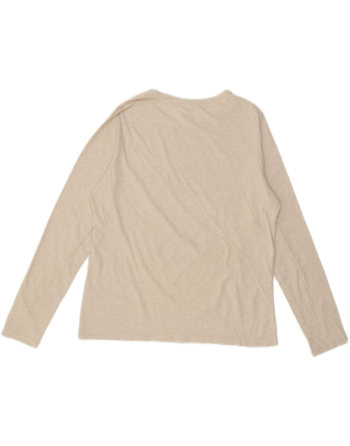 L.L.BEAN Womens Top Long Sleeve UK 16 Large Beige Cotton Vintage L.L.Bean and Second-Hand L.L.Bean from Messina Hembry 