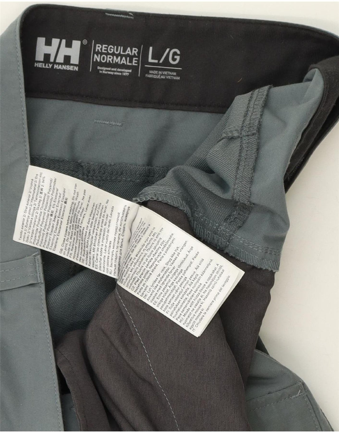 Pantaloni cargo slim fit da uomo Helly Hansen grandi W34 L33 grigio color block