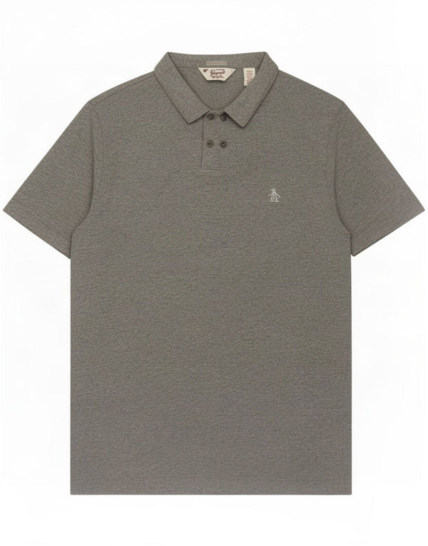 Polo da uomo Penguin grande in cotone grigio