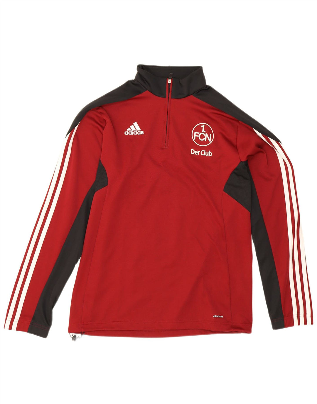 Adidas Uomo Climacool Graphic Top manica lunga rosso medio color block