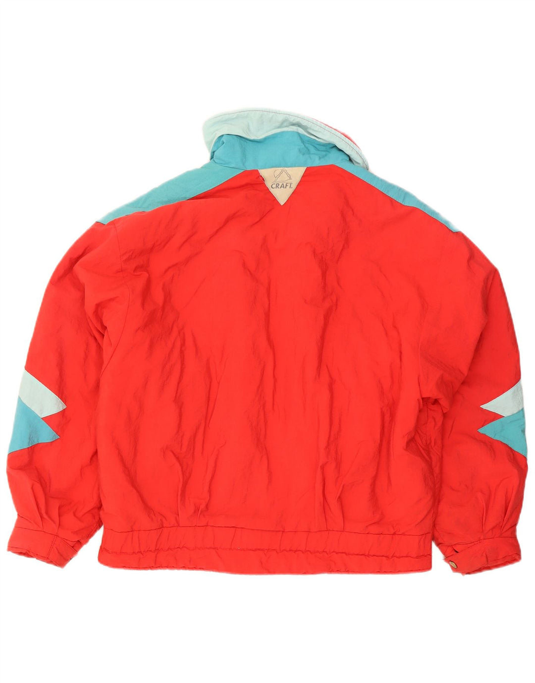 Giacca da sci vintage da donna UK 20 2XL color block rosso
