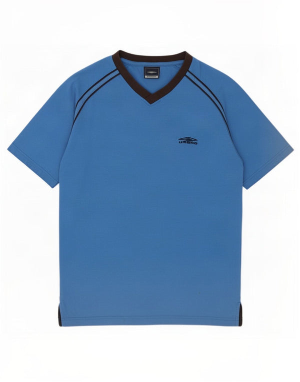 Umbro Mens T-Shirt Top Medium Blue Cotton