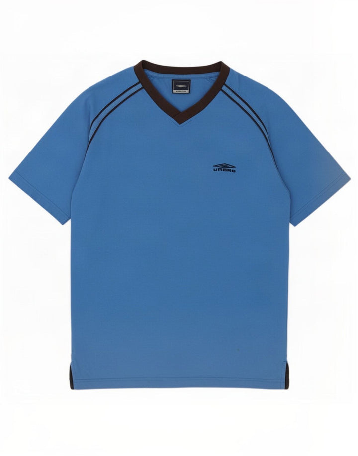 T-shirt da uomo Umbro Top in cotone blu medio