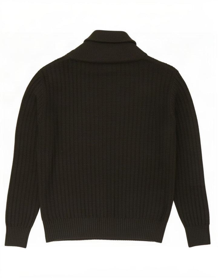 Maglione Zara da uomo con collo a scialle verde medio