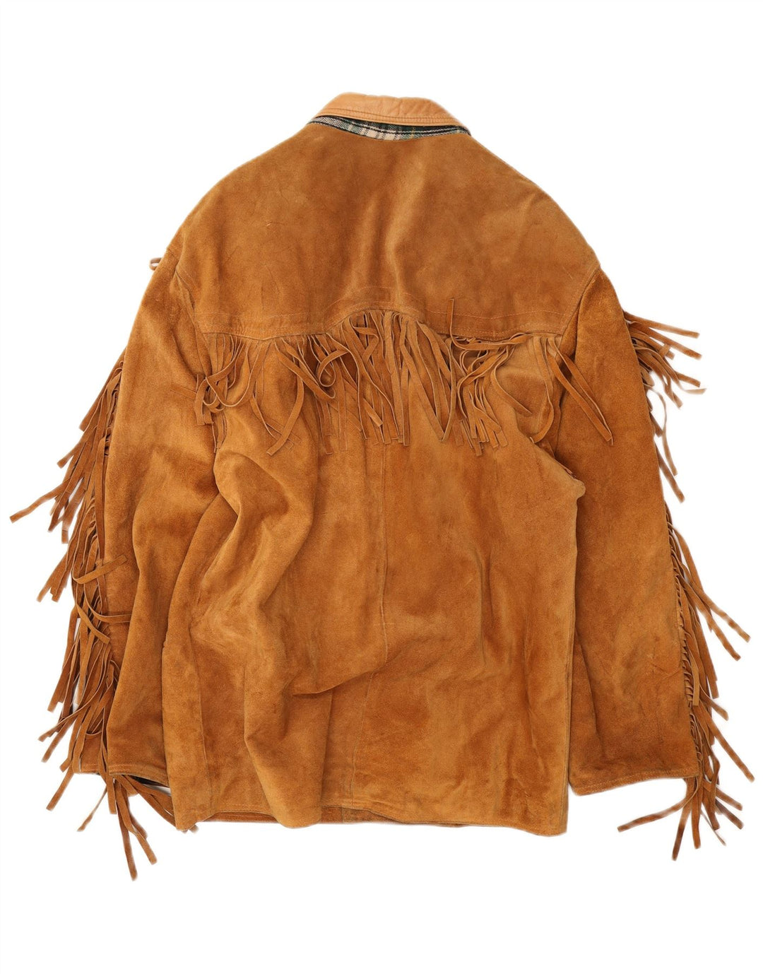 Giacca vintage in pelle scamosciata da uomo UK 40 grande marrone