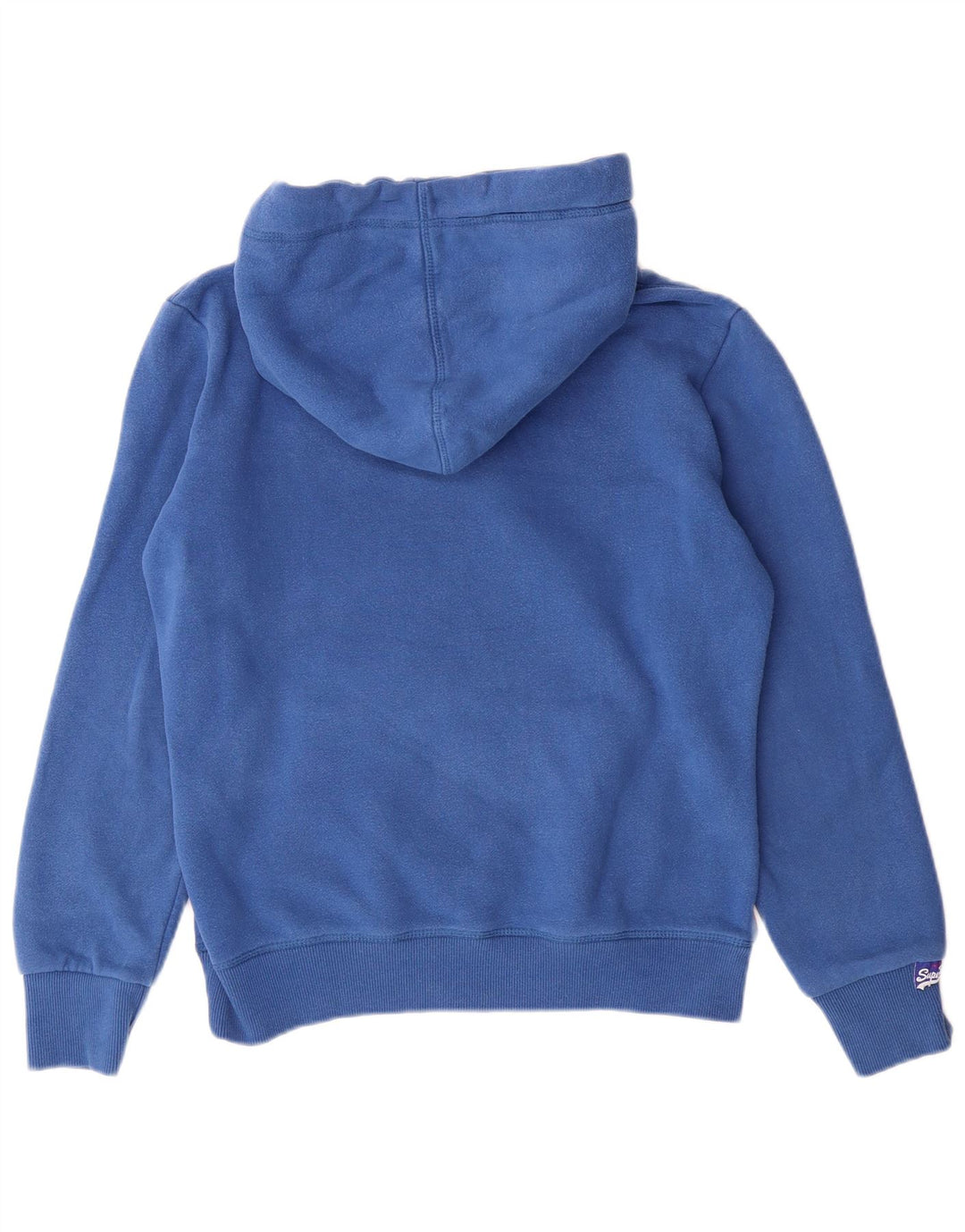 Maglione con cappuccio oversize con grafica da donna SUPERDRY UK 10 piccolo cotone blu