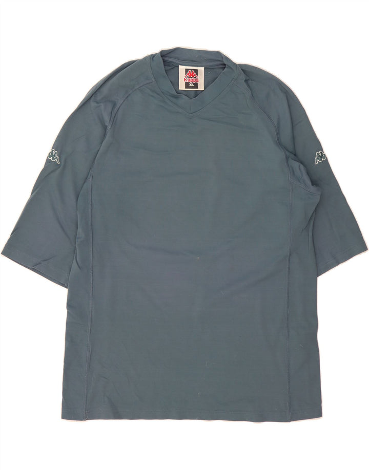 KAPPA Mens T-Shirt Top XL Blue Polyamide Vintage Kappa and Second-Hand Kappa from Messina Hembry 