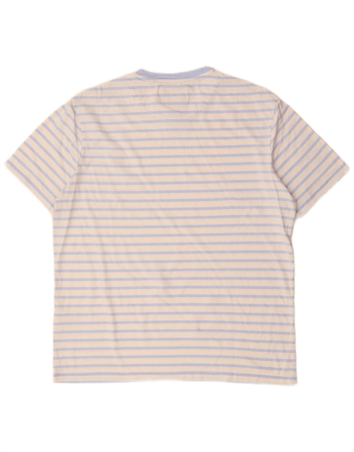 LYLE & SCOTT T-shirt da donna Top grande in cotone a righe bianche