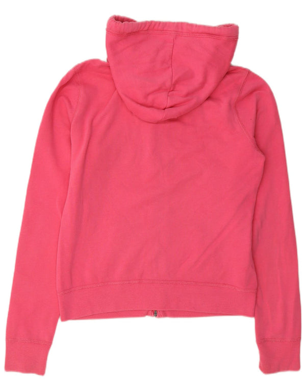 Felpa con cappuccio e zip oversize grafica Hollister da donna UK 10 Small Rosa