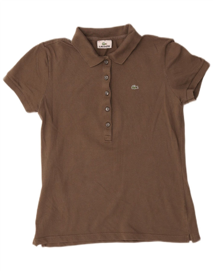 Polo da donna Lacoste taglia 42 grande marrone