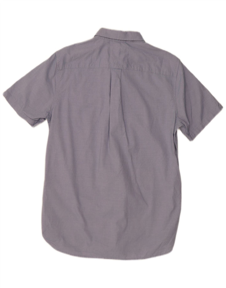 Camicia da uomo a maniche corte Regular Fit Superdry in cotone blu medio