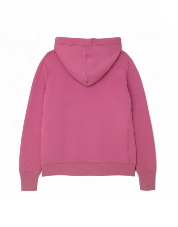 Maglione con cappuccio e zip da donna Superdry UK 14 Poliestere rosa medio