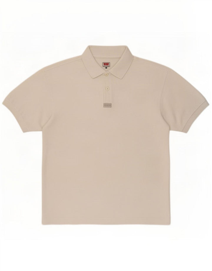 Levi's Polo da uomo grande in cotone bianco