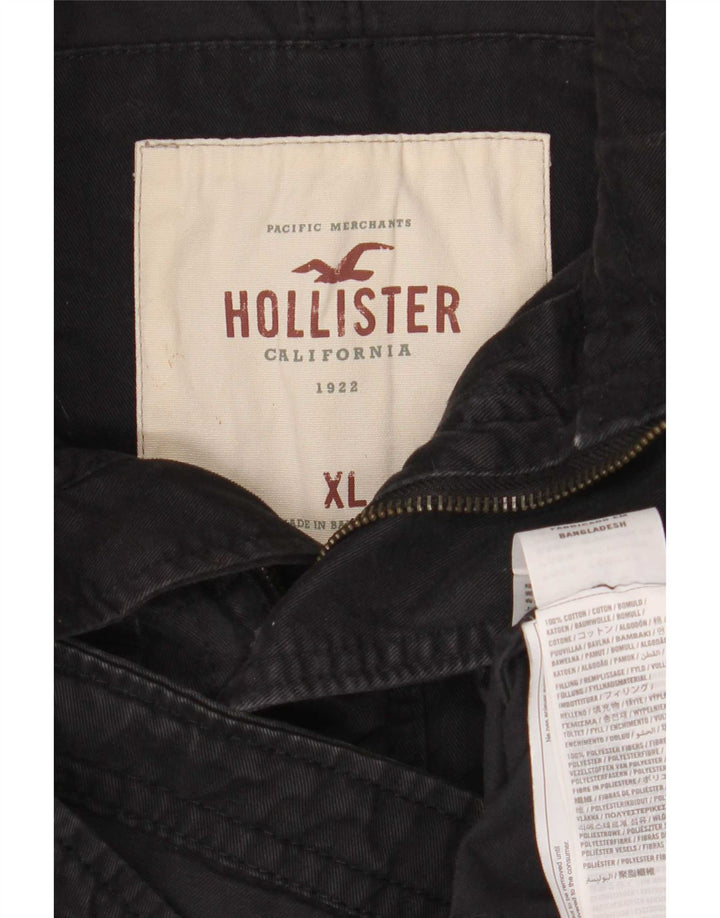 Giacca utility da uomo Hollister UK 42 XL cotone nero