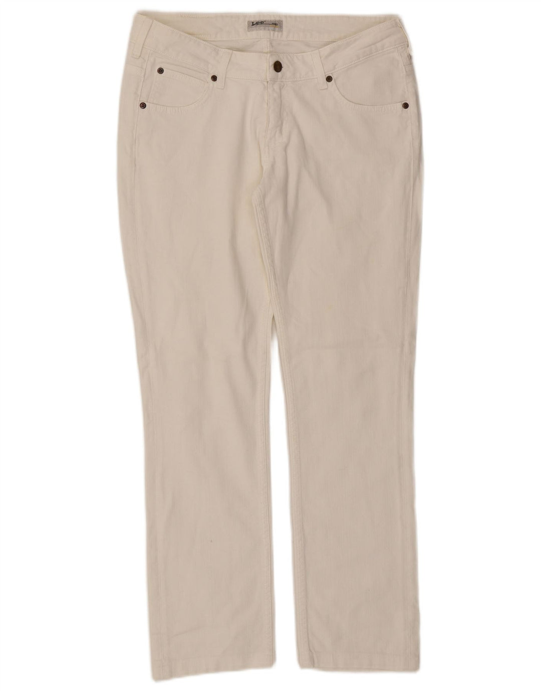 Jeans dritti Norma da donna Lee W31 L29 cotone bianco