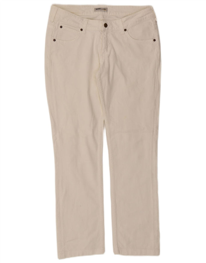 Jeans dritti Norma da donna Lee W31 L29 cotone bianco