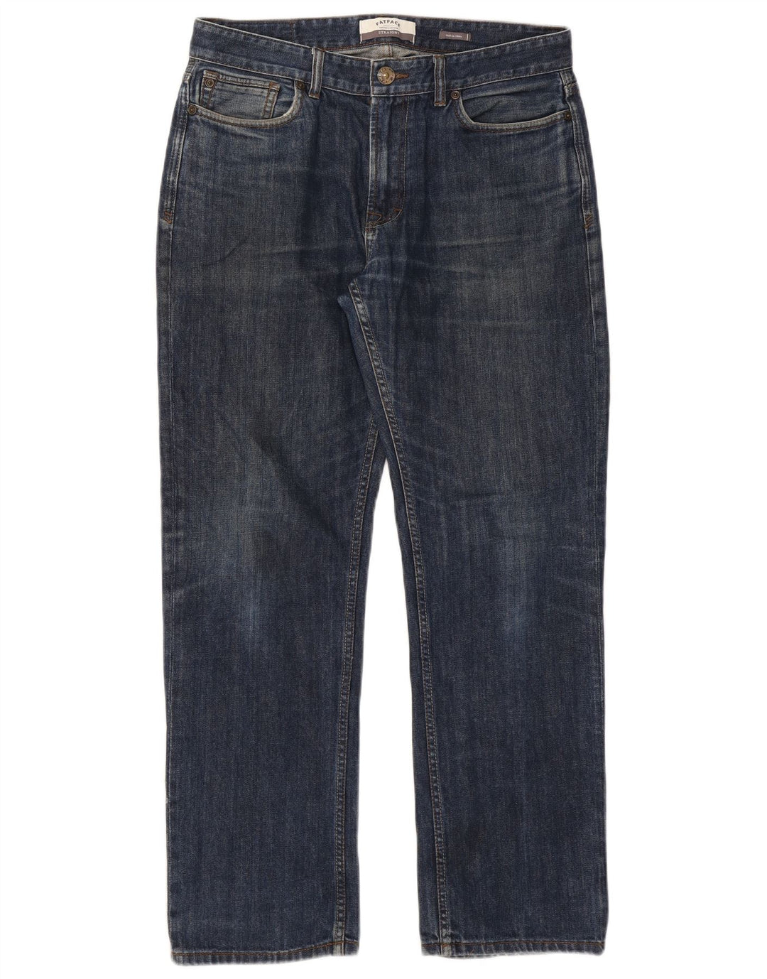 Jeans dritti da uomo Fat Face W34 L30 cotone blu
