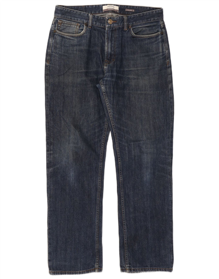Jeans dritti da uomo Fat Face W34 L30 cotone blu