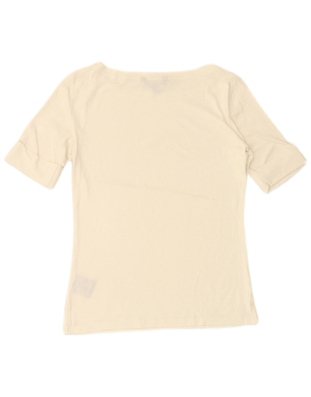 RALPH LAUREN T-shirt da donna Top UK 12 cotone bianco medio