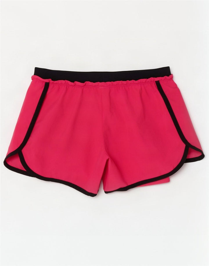 Pantaloncini sportivi Nike da donna Dri Fit UK 12 poliestere color block rosa medio