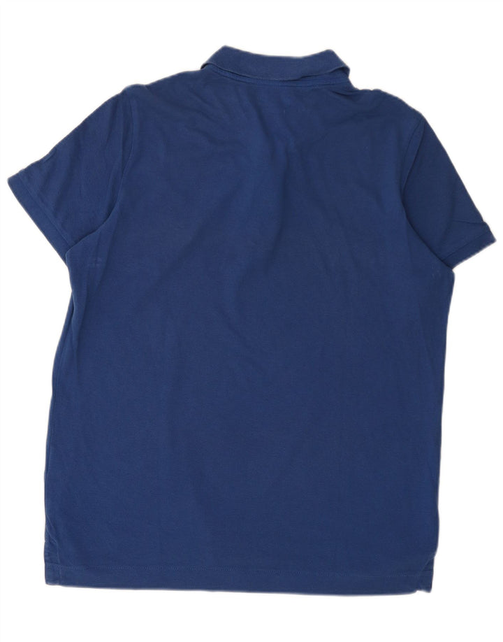 Polo Benetton da uomo Muscle XL in cotone blu