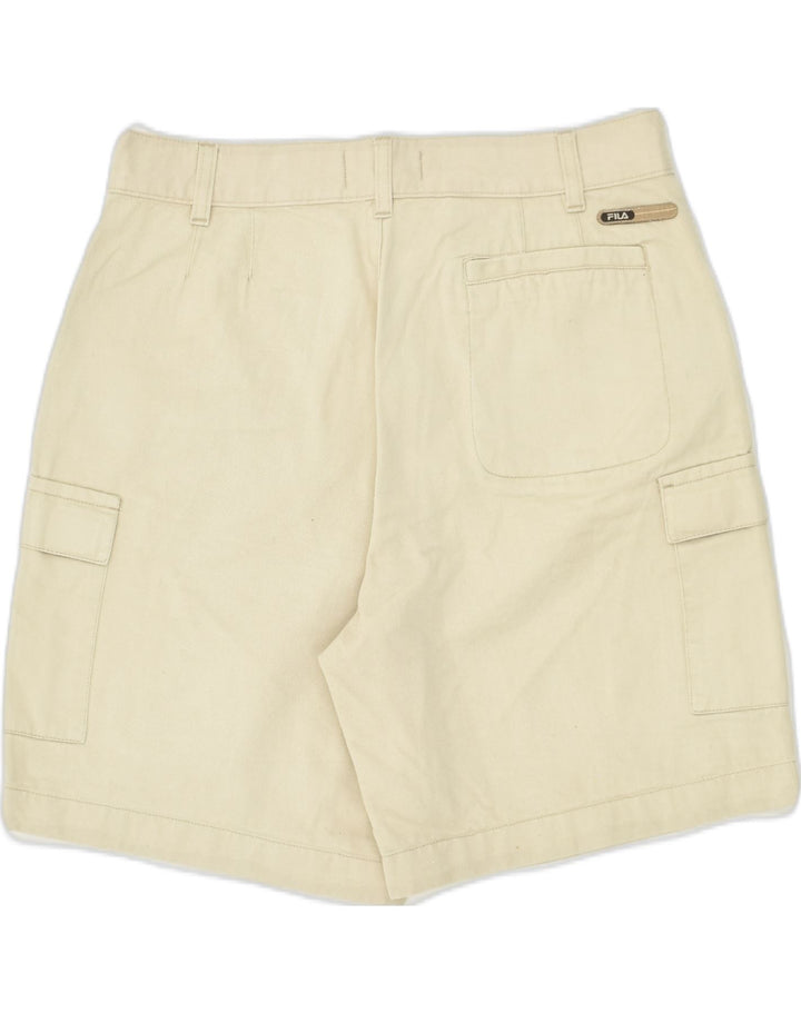 FILA Womens Cargo Shorts IT 46 Large W30 Beige Cotton | Vintage Fila | Thrift | Second-Hand Fila | Used Clothing | Messina Hembry 