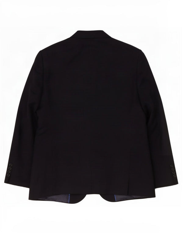 Giacca blazer a 2 bottoni da uomo Marks & Spencer UK 44 XL poliestere blu navy