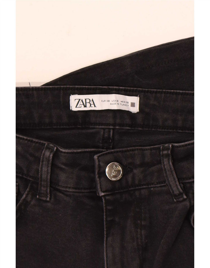 Jeans svasati da donna Zara EU 38 piccoli W28 L32 neri