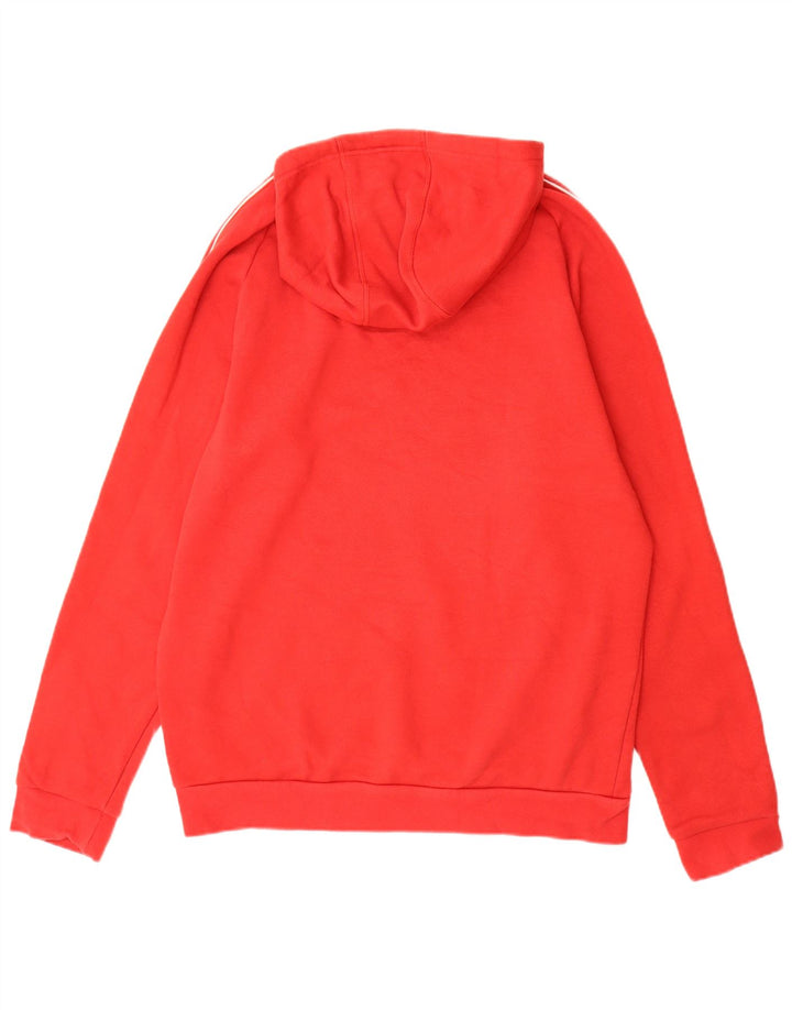 Maglione con cappuccio da uomo ADIDAS grande rosso in cotone