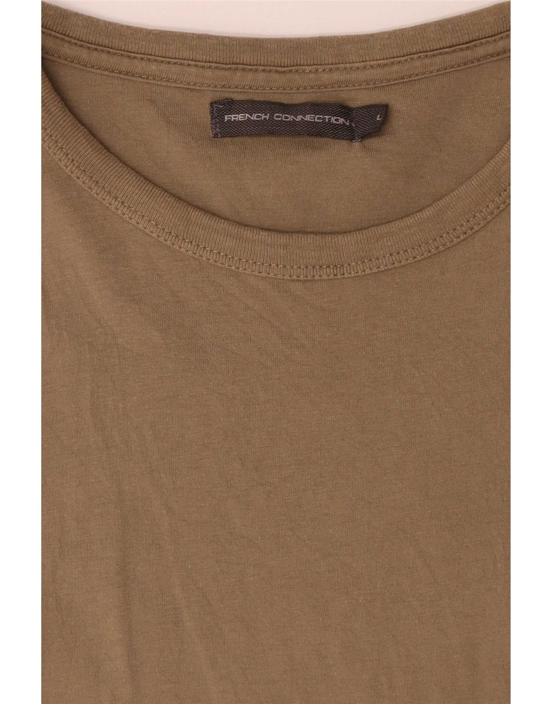 T-shirt da uomo French Connection Top grande in cotone kaki