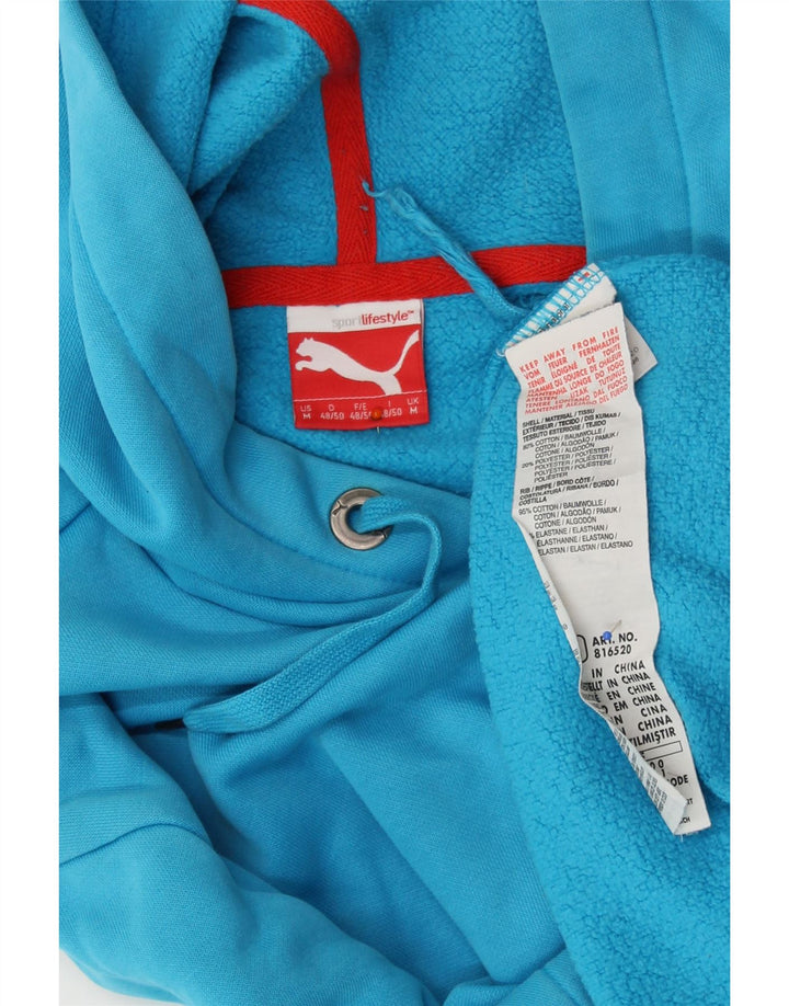 Felpa con cappuccio da uomo PUMA in cotone blu medio