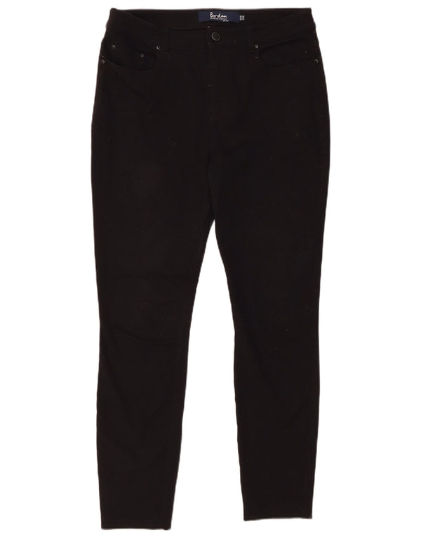 BODEN Jeans skinny a vita alta da donna UK 12 Medium W30 L28 Viscosa nera