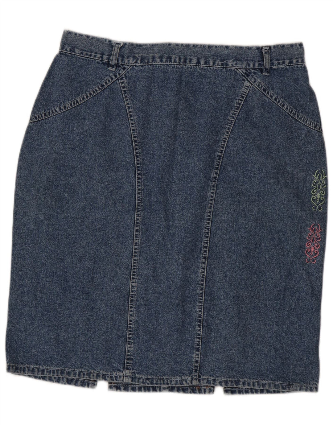 Gonna di jeans da donna CARLUCCI W34 grande blu Paisley
