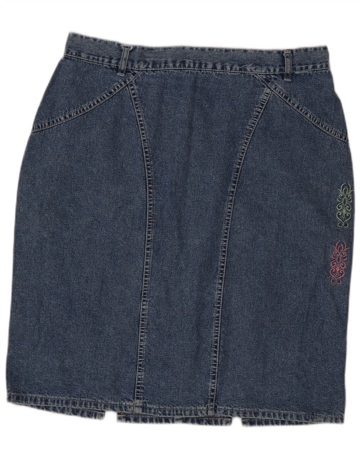 Gonna di jeans da donna CARLUCCI W34 grande blu Paisley