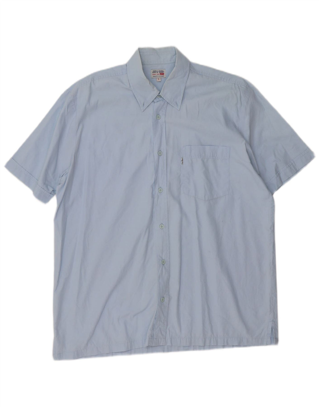Camicia a maniche corte da uomo Levi's Large in cotone blu