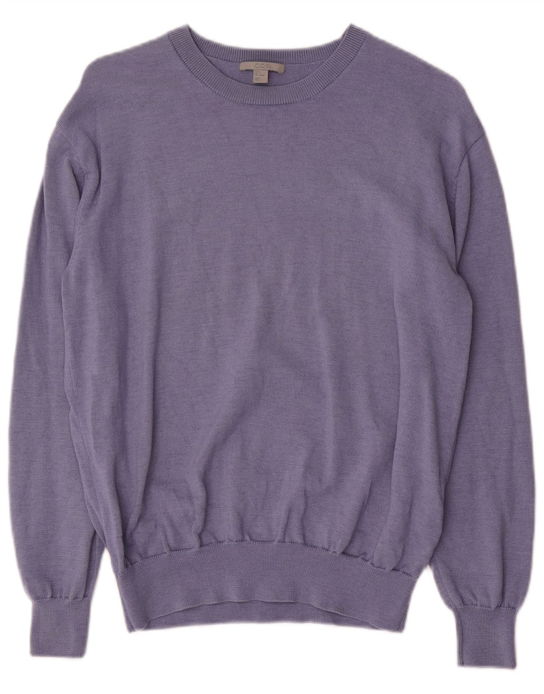 Maglione maglione oversize con scollo a barca da donna Cos UK 10 piccolo in lana blu
