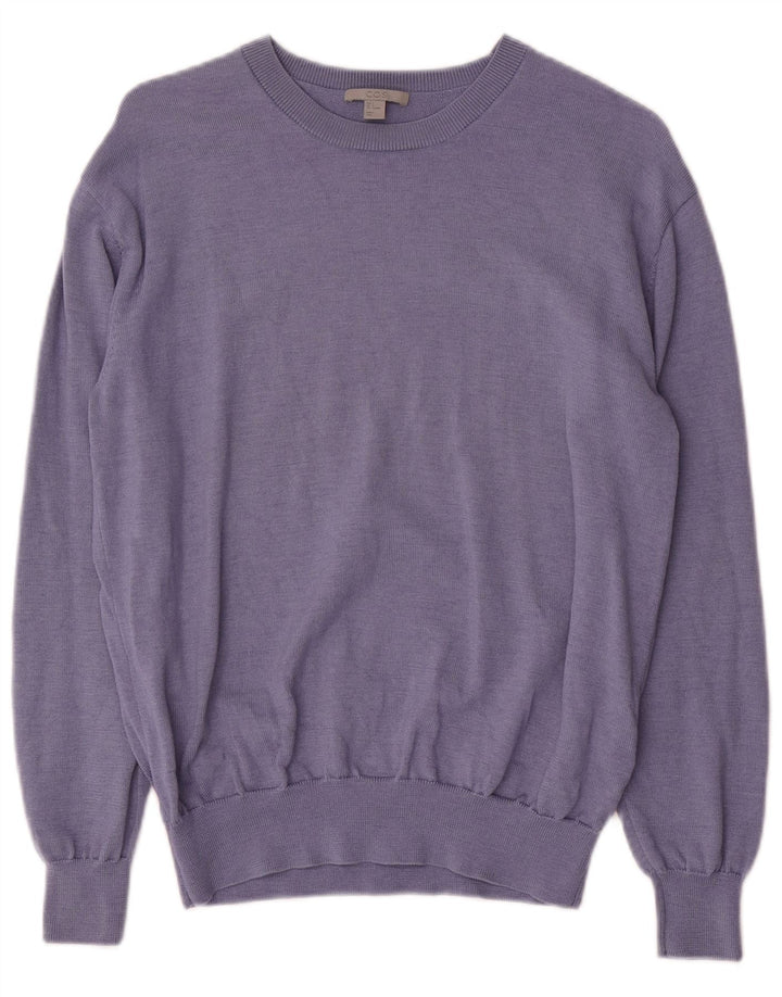 Maglione maglione oversize con scollo a barca da donna Cos UK 10 piccolo in lana blu