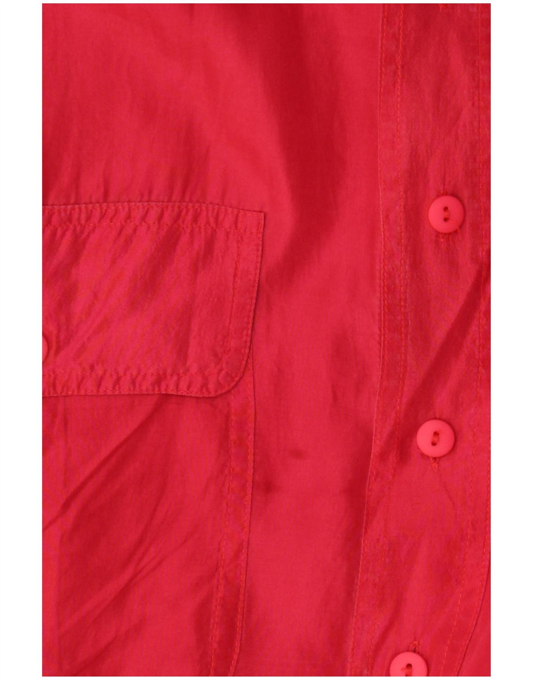 Camicia Vintage da Uomo Piccola in Seta Rossa