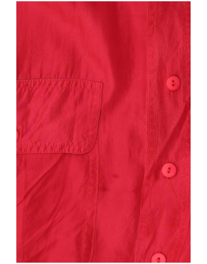 Camicia Vintage da Uomo Piccola in Seta Rossa