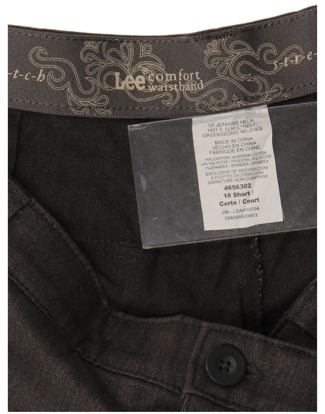 Pantaloni casual dritti a vita alta da donna LEE US 18 2XL W38 L29 Grigio