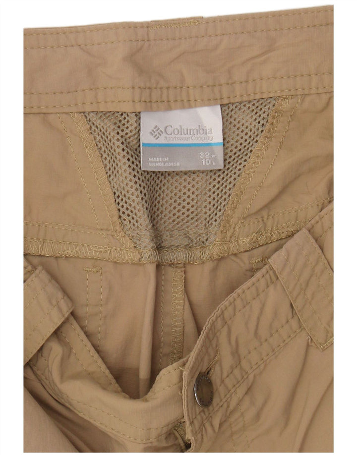 Pantaloncini cargo da uomo COLUMBIA W32 Nylon beige medio
