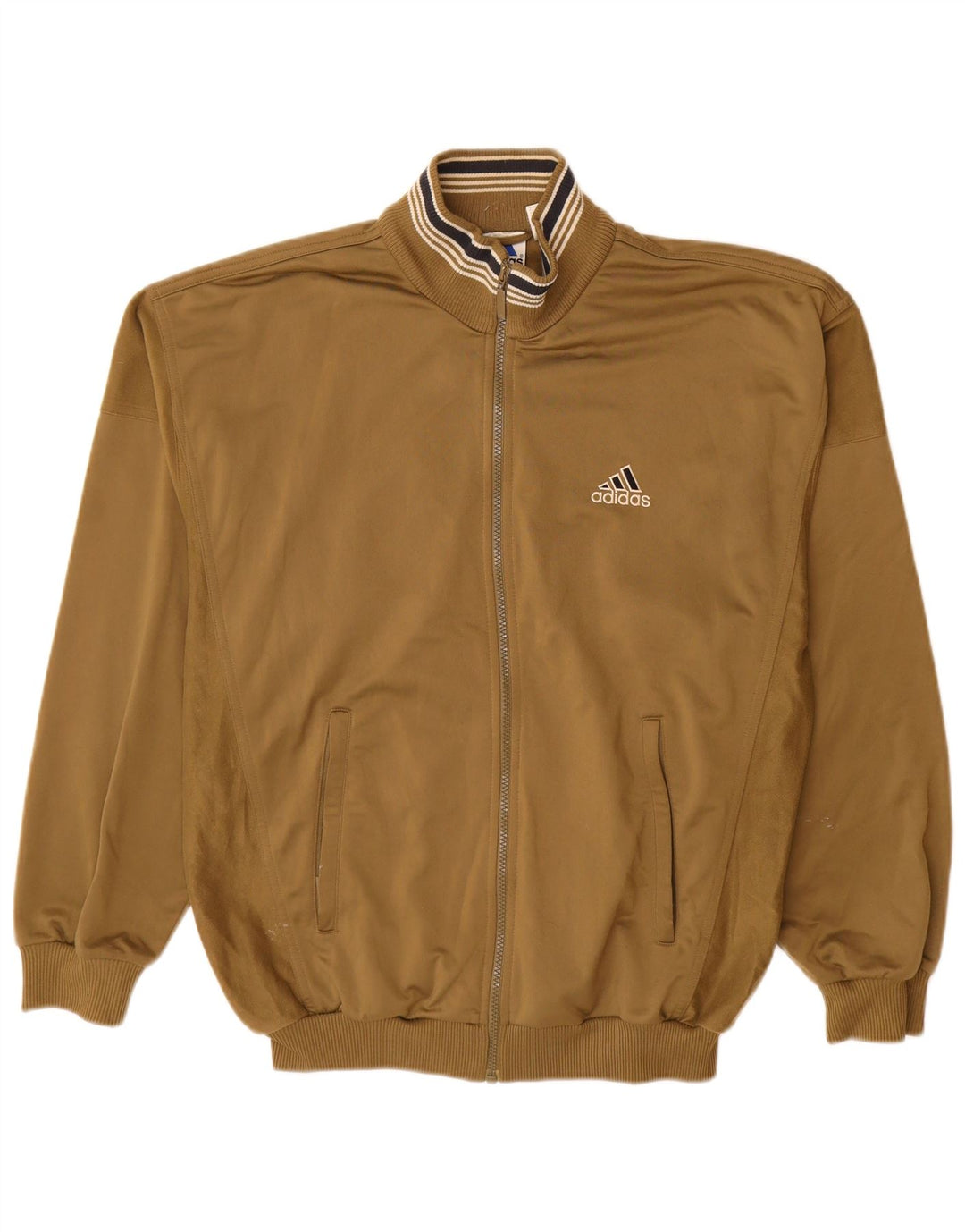 Giacca da tuta da uomo Adidas UK 40/42 Poliestere kaki medio
