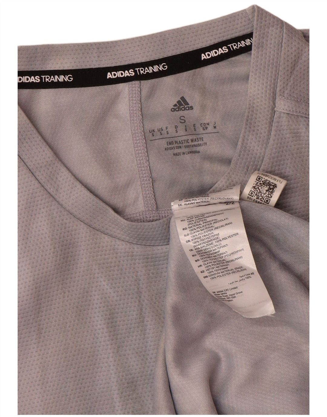 T-shirt grafica Adidas da uomo Aeroready Top piccola in poliestere tie-dye grigio