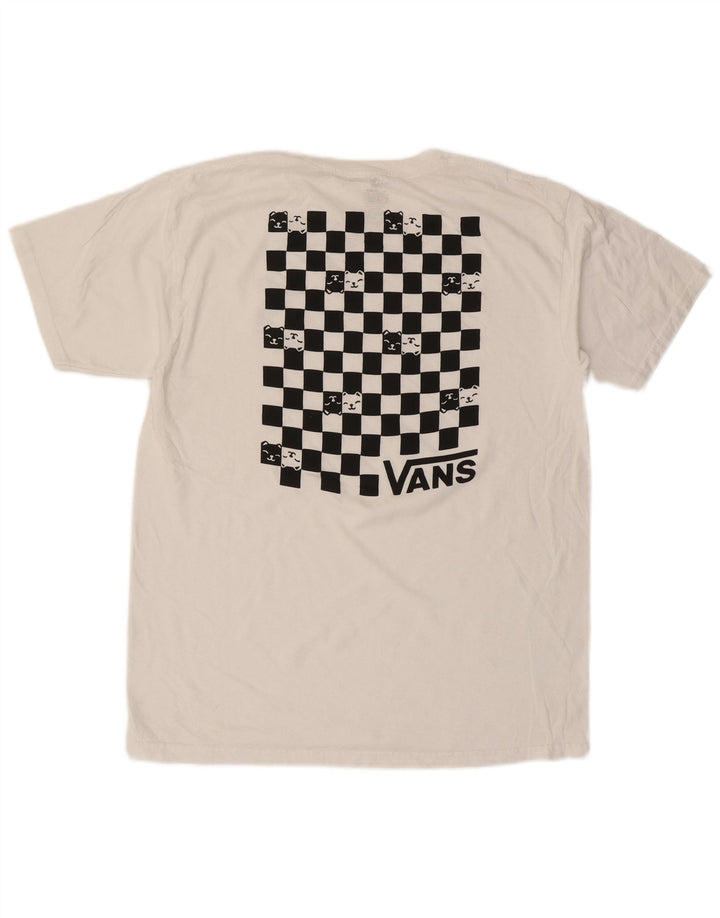 T-shirt grafica da uomo Vans bianca media