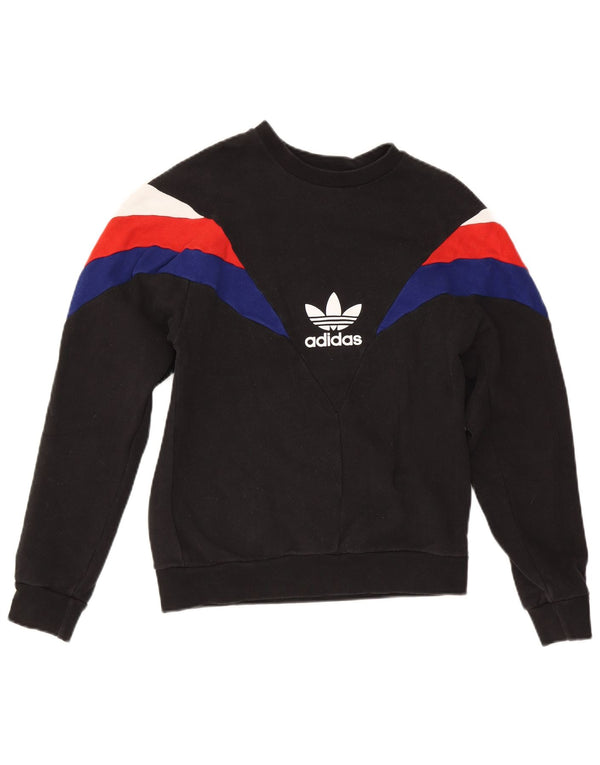 Felpa da uomo Adidas Jumper XS colore nero in cotone colorblock