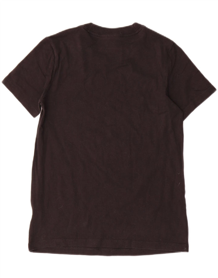 T-shirt grafica da donna ADIDAS Top UK 8 piccola in cotone nero