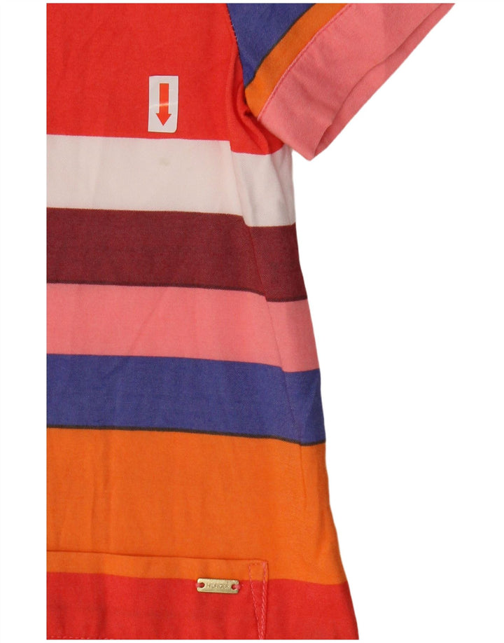 TOMMY HILFIGER Top Blusa Bambina 8-9 Anni Viscosa Rigata Rossa Media