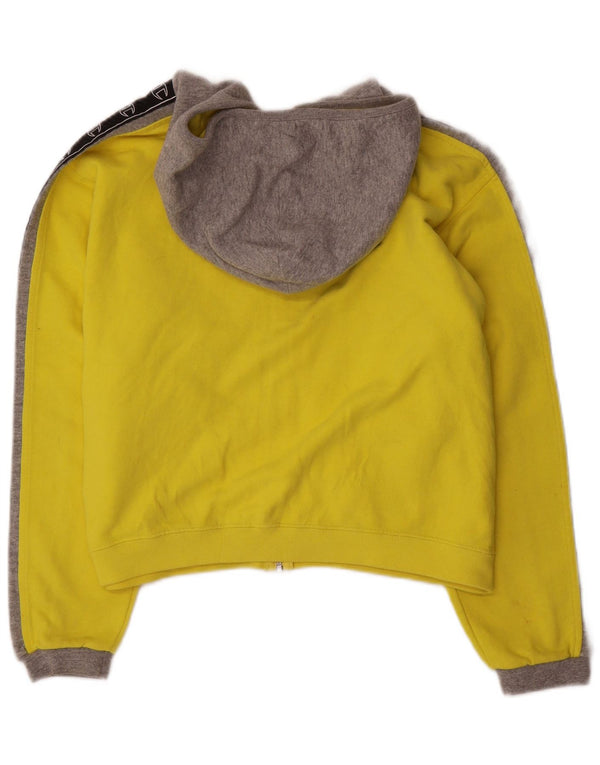 Felpa con cappuccio e zip grafica da donna Champion UK 16 Large Yellow Colourblock