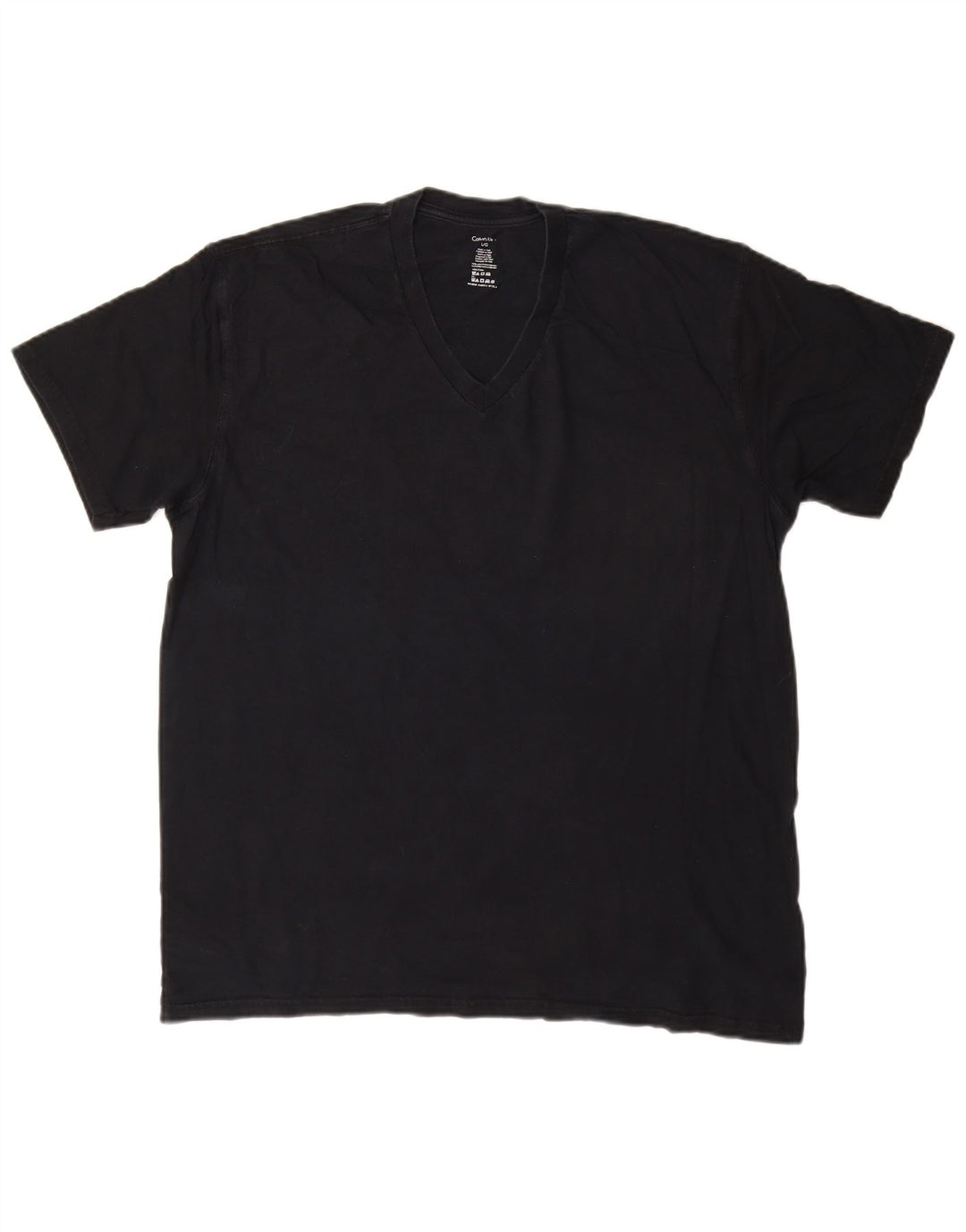 CALVIN KLEIN T-shirt da uomo Top Large in cotone blu navy
