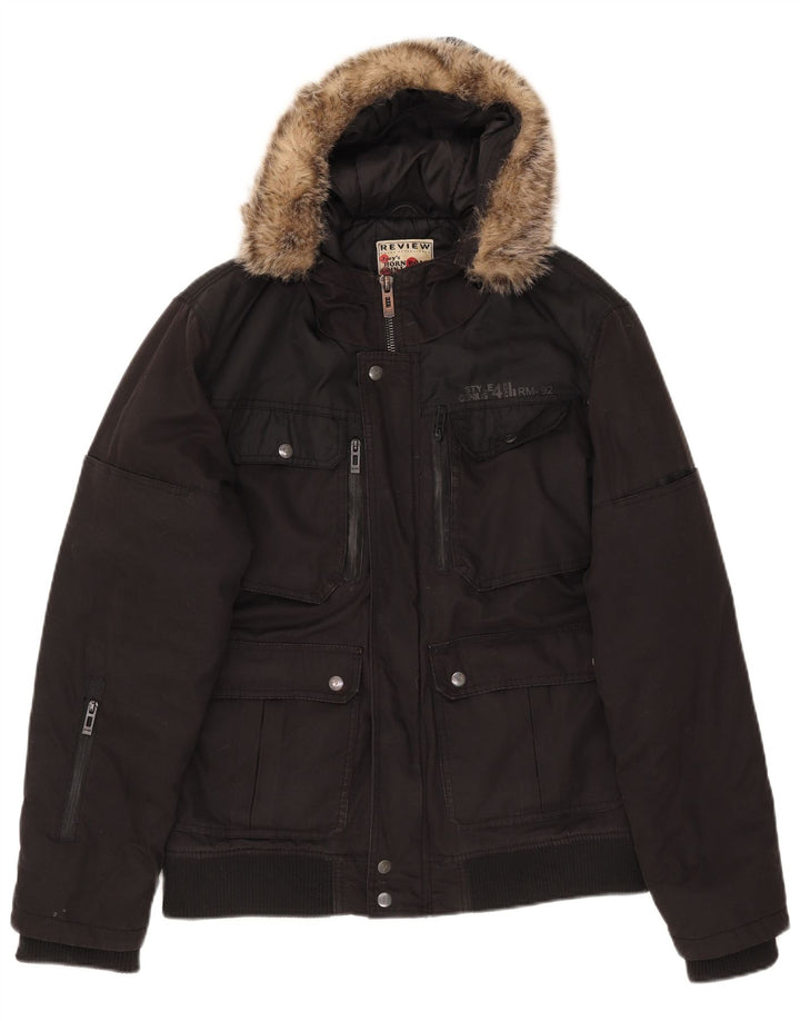 Recensione Giacca utility da uomo con cappuccio UK 40 Large Nero Poliestere